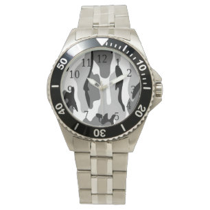 Grått & Black Camouflage Watch Armbandsur