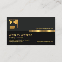 Grått Black Column Vatten Faucet VVS Visitkort