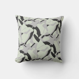 Grått  Black Diagonal Abstrakt Skriv ut den vanlig Kudde