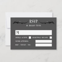 Grått Black Dragon Monogram Fantasy Bröllop