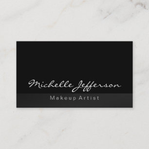 Grått Black Makeup Artist Calligraphy Affärskort Visitkort