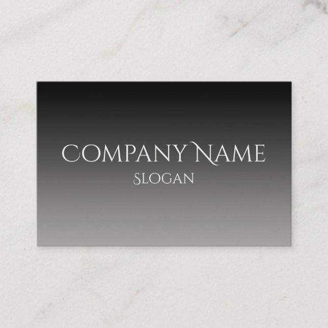 Grått Black Ombre Visitkort (Framsida)