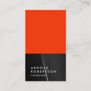 Grått Black Orange Trendig Consultant Affärskort Visitkort