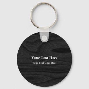 Grått Black Plain Elegant Modern ADD TEXT Nyckelring