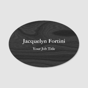 Grått Black Plain Elegant Modern minimalist Namnbricka
