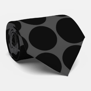 Grått Black Polka dots Mönster Slips