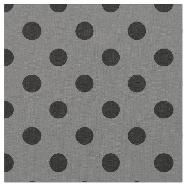 Grått Black Polka dots Textile Tyg (Närbild)