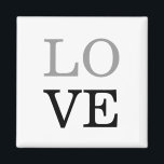 Grått Black Script Kärlek Bröllop Magnet<br><div class="desc">Du kan enkelt byta typsnitt och färg. Du kan också lägga till logotypen och bakgrundsbilden som du vill.</div>