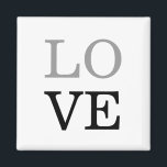 Grått Black Script Kärlek Bröllop Magnet<br><div class="desc">Du kan enkelt byta typsnitt och färg. Du kan också lägga till logotypen och bakgrundsbilden som du vill.</div>