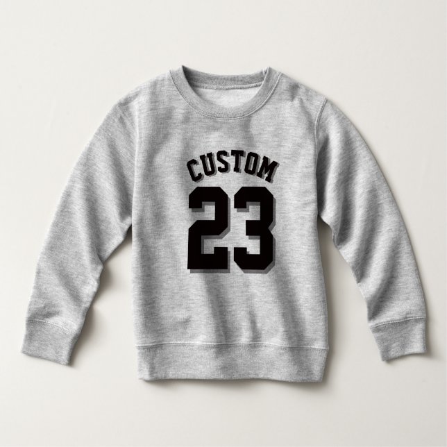 Grått & Black Småbarn | Sports Jersey Tee (Framsida)