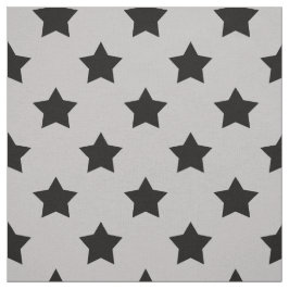Grått Black Stars Mönster dekorativ textil
