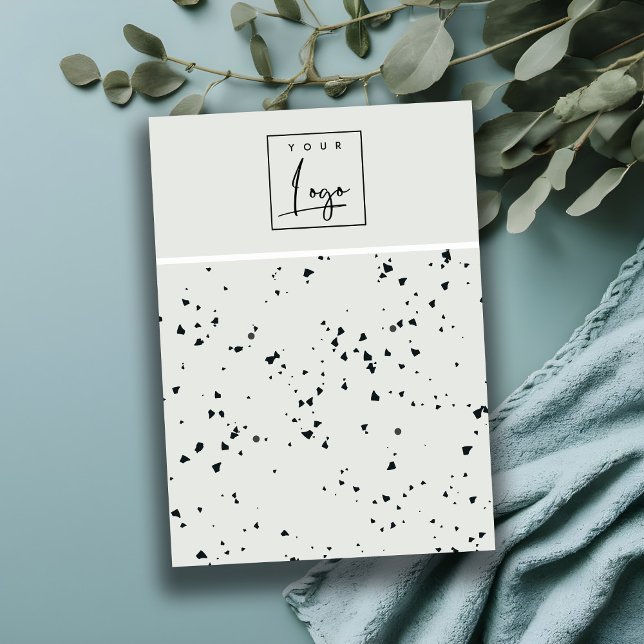 Grått Black Terrazzo Struktur 2 Stud Earring Visni Visitkort (Skapare uppladdad)