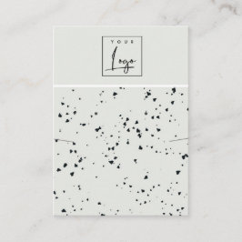 Grått Black Terrazzo Struktur Earring Necklace Log Visitkort