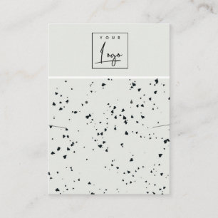 Grått Black Terrazzo Struktur Earring Necklace Log Visitkort