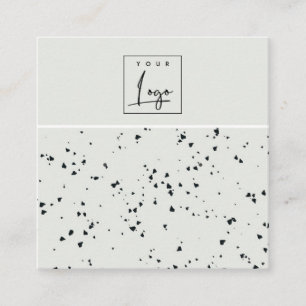 Grått Black Terrazzo Struktur Stud Earring Visning Fyrkantigt Visitkort