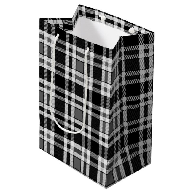 Grått Black White Flanell Play Tartan Design (Skapare uppladdad)