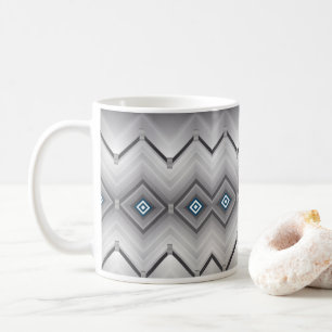 Grått Black White Mugg