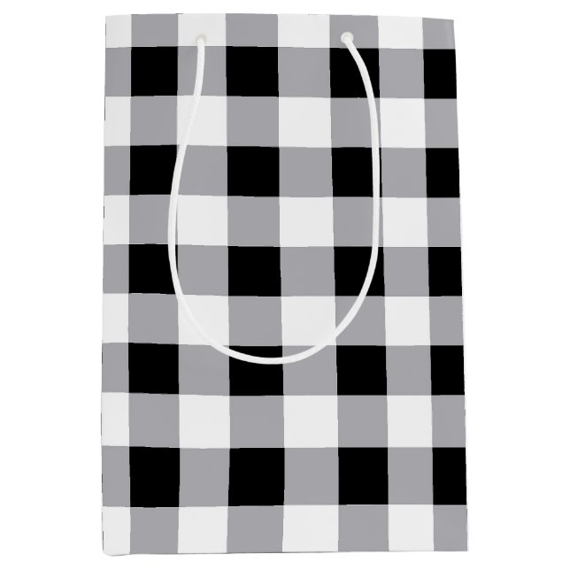 Grått Black White Play Check Mönster (Framsidan)