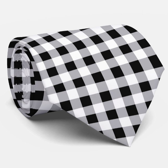 Grått Black White Play Check Mönster Slips (Skapare uppladdad)