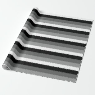 Grått Black White Rand Design Presentpapper