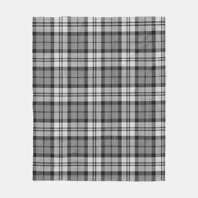 Grått Blackwatch Tartan Play Design Fleecefilt (Framsidan)
