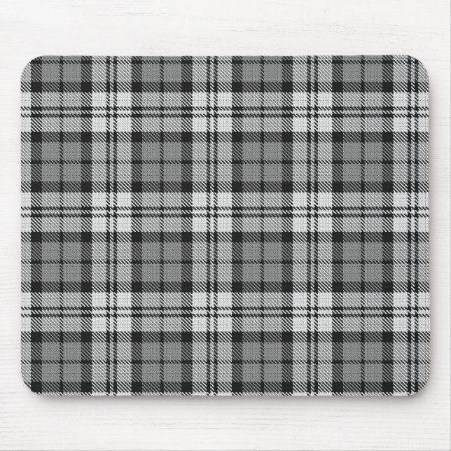 Grått Blackwatch Tartan Play Design Musmatta (Framsidan)