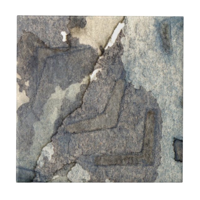 grått-blått bakgrundsvattenfärg 2 kakelplatta (Framsidan)