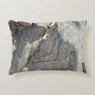 grått-blått bakgrundsvattenfärg 2 prydnadskudde