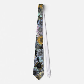 Grått-blått blommönster slips