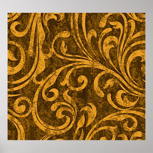 Grått blommigt, högupplöst sömlöst struktur. poster (Framsidan)