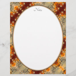 Grått Blommigt Patterned Brevhuvud