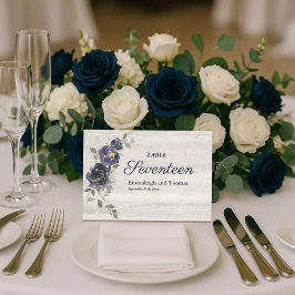 Grått-Blommigten i Silver Bordsnummer