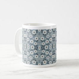 Grått-Blommigtens bakgrundsdesign Kaffemugg