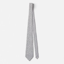 Grått Blommönster Snyggt Neck Tie