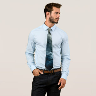 Grått & Blue Abstrakt Bokeh Mönster Manar Tie Slips