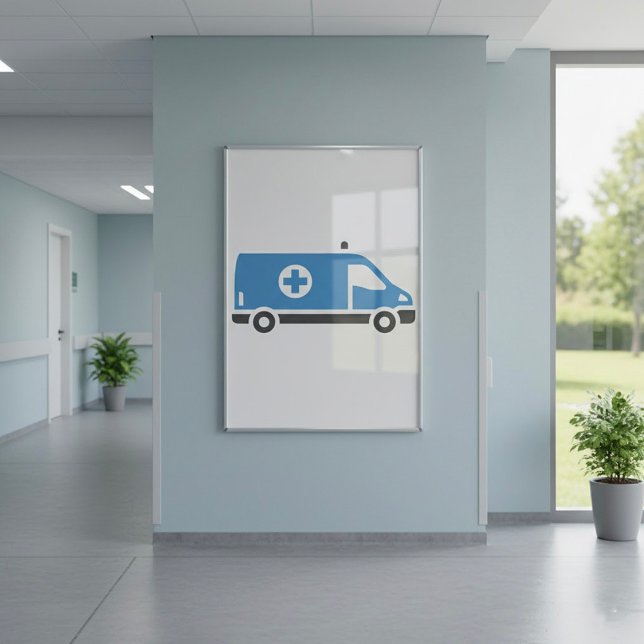 Grått Blue Ambulance Poster (Skapare uppladdad)