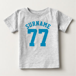 Grått & Blue Baby Idrottsdesign Tee