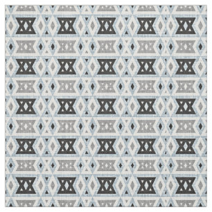 Grått Blue Black Eclectic Ethnic look Tyg