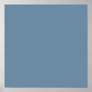 Grått Blue (fast färg) Poster