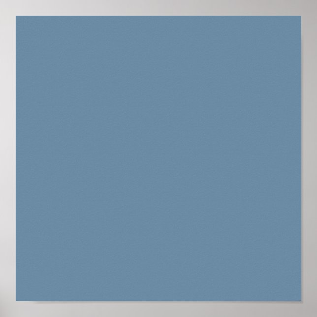 Grått Blue (fast färg) Poster (Framsidan)