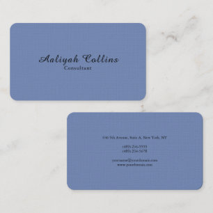 Grått Blue Linen Minimalist Professionell Modern Visitkort