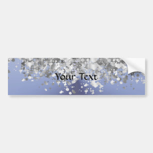 Grått blue och faux glitter bildekal