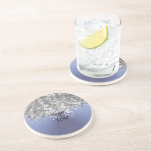 Grått blue och faux glitter underlägg sandsten