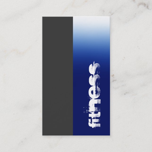 Grått Blue Personal Trainer Affärskort Visitkort (Framsida)