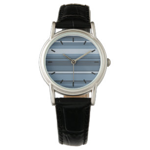 Grått-blue rand armbandsur