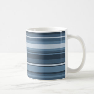 Grått-blue rand kaffemugg