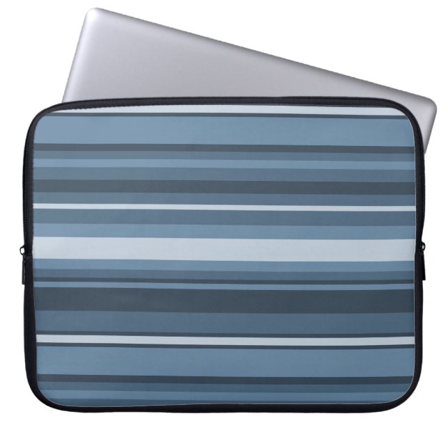 Grått-blue rand laptop fodral (Framsidan)