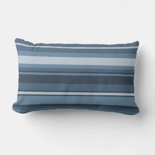 Grått-blue rand lumbarkudde