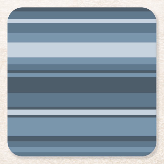Grått-blue rand underlägg papper kvadrat (Framsidan)