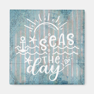 Grått Blue Seas the Day Cruise Magnet